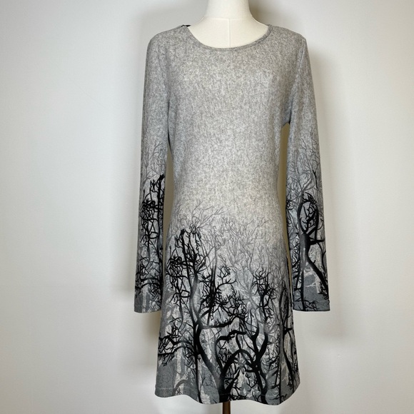 L.A. Soul Tree Branch Sweater Dress Tunic Soft Cotton Blend Women’s Size Medium - Picture 3 of 12